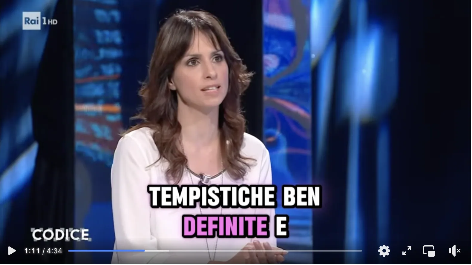 Camelot for Debate presentato alla trasmissione Codice su Rai 1, settembre 2024
